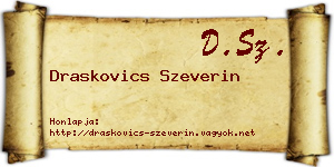 Draskovics Szeverin névjegykártya